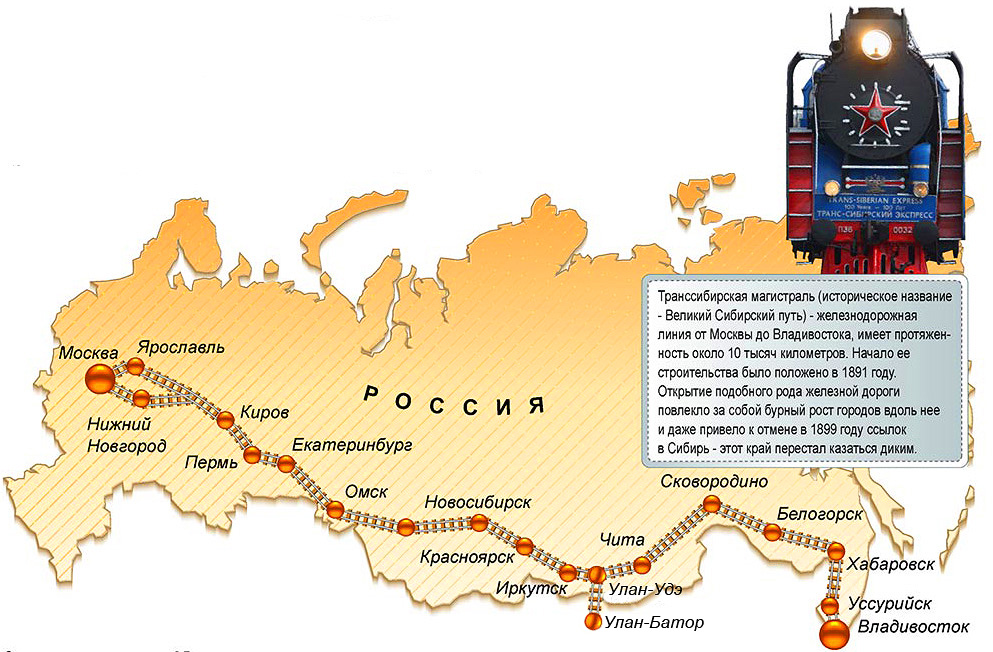 Карта росси поезда
